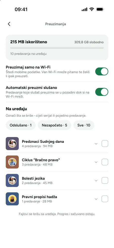 Prikaz ekrana aplikacije Dersovi - islamska predavanja (4)