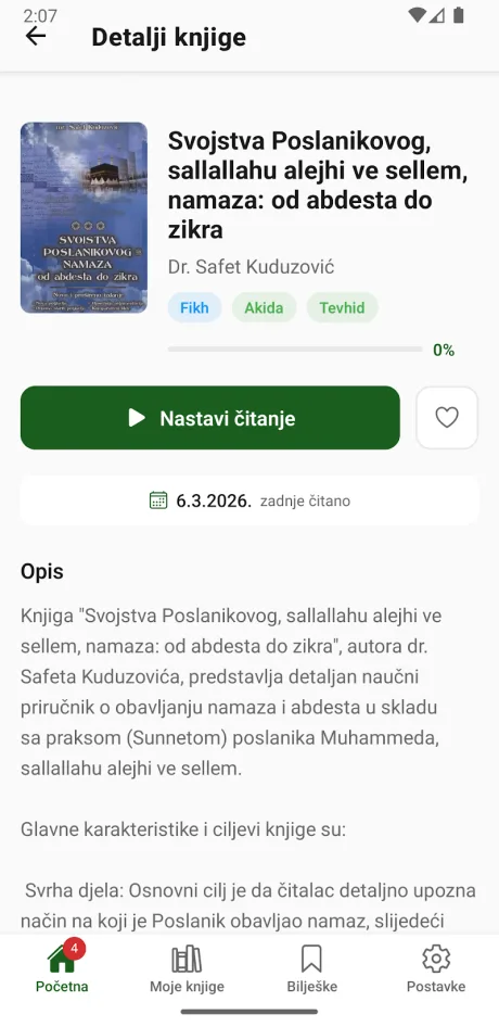 Prikaz ekrana aplikacije Kutubhana - islamske knjige (2)