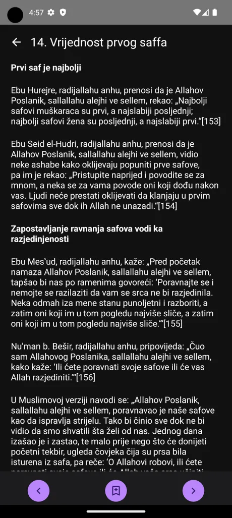 Prikaz ekrana aplikacije Namaz radost oka moga (4)