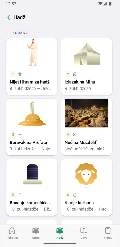 Prikaz ekrana aplikacije Vodič za hadž i umru (4)