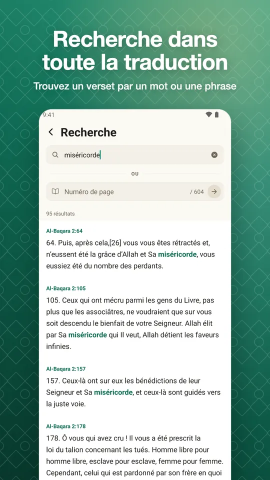 Recherche dans toute la traduction. Trouvez un verset par un mot ou une phrase